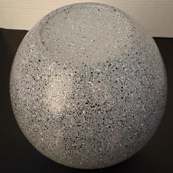 Speckled Round Ceramic Vase Gray Black Modern Minimalist Globe Shape 7" EUC - Picture 4 of 7
